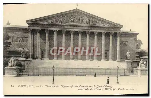 Ansichtskarte AK Paris La Chambre Des Deputes facade donnant sur le quai d&#39Orsay