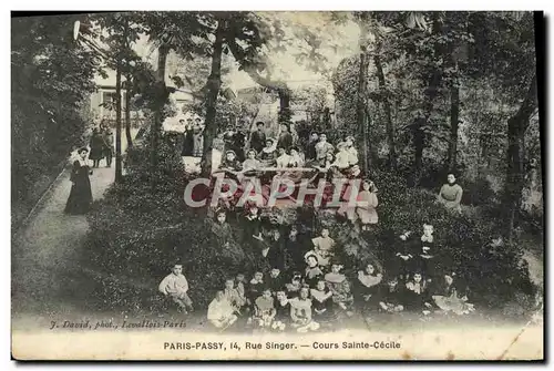 Cartes postales Paris Passy Rue Singer Cours Sainte Cecile Enfants