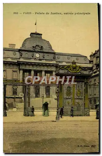 Ansichtskarte AK Paris Palais De Justice Entree Principale (carte toilee)