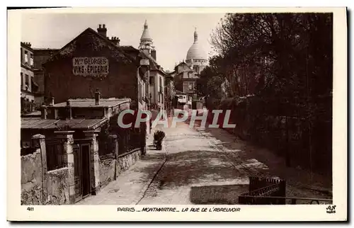 Cartes postales Paris Montmartre La Rue De l&#39Abreuvoir Sacre Coeur Montmartre