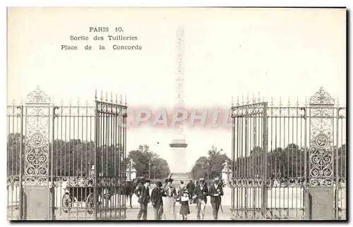 Ansichtskarte AK Paris Sortie Des Tuilleries Place De La Concorde