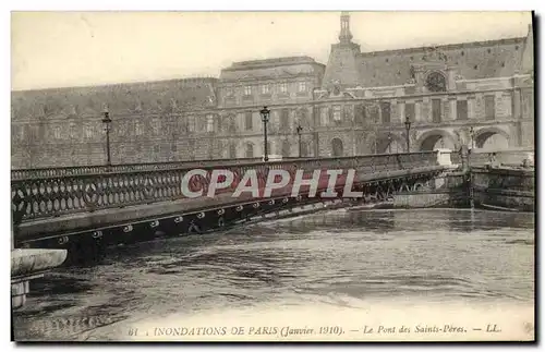 Ansichtskarte AK Inondations De Paris Le Pont Des Saints Peres