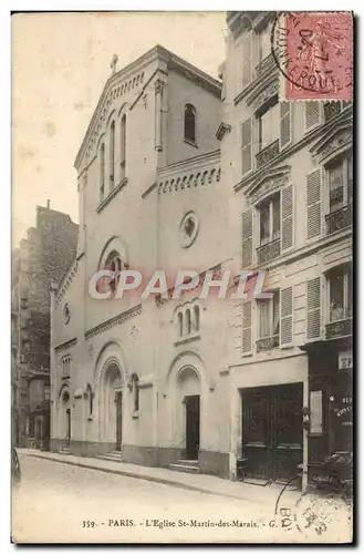 Cartes postales Paris L&#39Eglise St Martin Des Marais