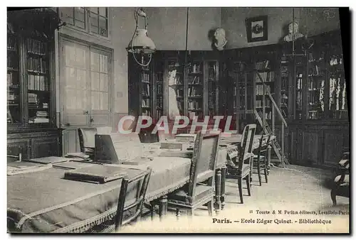 Ansichtskarte AK Paris Ecole Edgar Quinet Bibliotheque