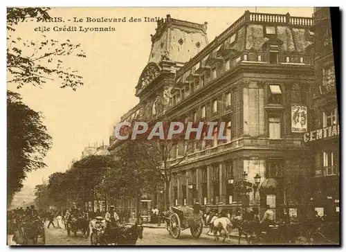 Ansichtskarte AK Paris La Boulevard Des Italiaus Et le Credit Lyonnais Banque