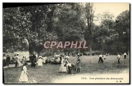 Cartes postales Paris Les Plaisirs Du Dirmanche