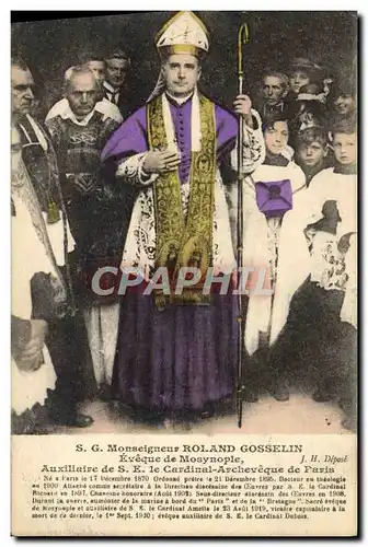 Cartes postales Monseigneur Roland Gosselin Eveque De Mosynople Auxiliaire De Le Cardinal Archeveque De Paris