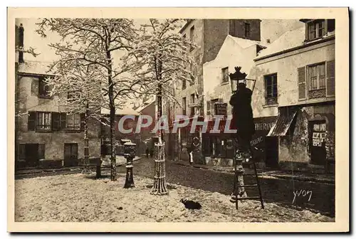 Cartes postales Paris En Flanant Montmartre Sous La Neige