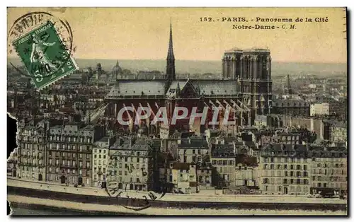 Cartes postales Paris Panorama De La Cite Notre Dame