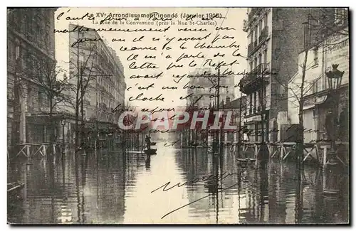 Cartes postales Le Arrondissement Inonde La Rue De la Convention pres la Rue St Charles