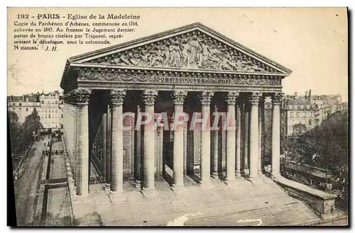 Cartes postales Paris Eglise De La Madelaine