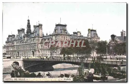 Ansichtskarte AK Hotel De Ville Paris Marche aux fleurs