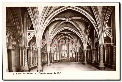 Ansichtskarte AK Sainte Chapelle Chapelle Basse Paris