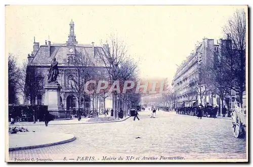 Cartes postales Paris Mairie Du 11eme Et avenue Parmentier