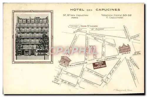 Cartes postales Hotel De Capucines Des Capucines Paris