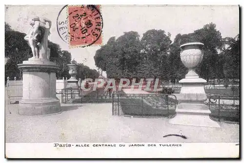 Ansichtskarte AK Paris Allee Centrale Du Jardin Des Tuileries