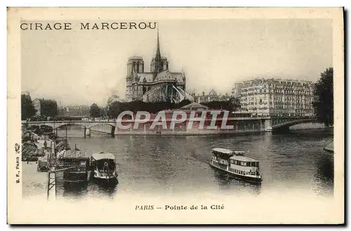 Ansichtskarte AK Cirage Marcerou Paris Pointe De La Cite Notre Dame Peniche