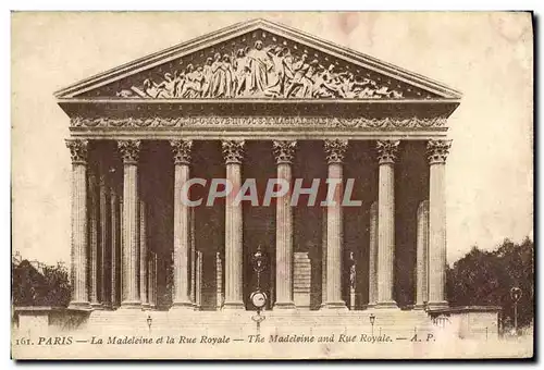 Cartes postales Paris La Madeleine Et Et La Rue Royale