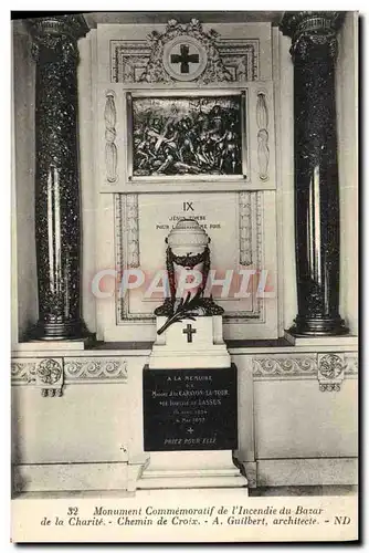 Ansichtskarte AK Paris Monuments Commemoratif De l&#39Incendie Du Bazar De la Charite Chemin de croix