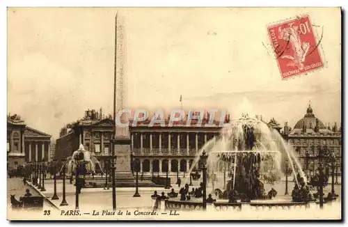 Cartes postales Paris La Place De La Concorde