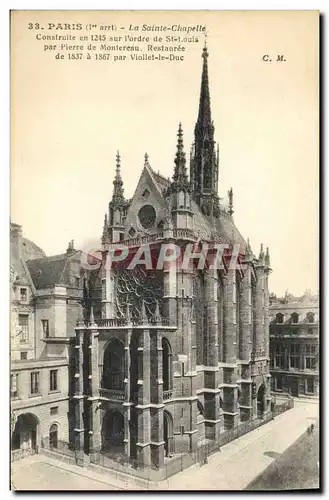 Cartes postales Paris La Sainte Chapelle