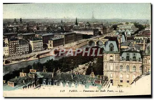 Cartes postales Paris Panorama Des Huts Ponts
