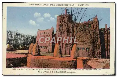 Ansichtskarte AK Exposition Coloniale Internationale Paris 1931 Le Palais Vu De La Terrasse