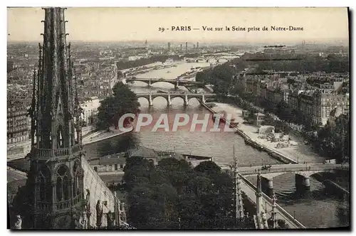 Cartes postales Paris Vue Sur La Seine Prise De Notre Dame