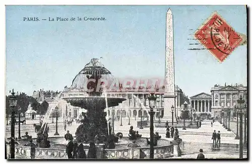 Cartes postales Paris La Place De la Concorde