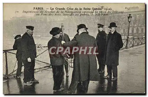 Ansichtskarte AK Paris La Grande Crue De la Seine Ingenieurs Du Service De La Navigation Pont des Arts