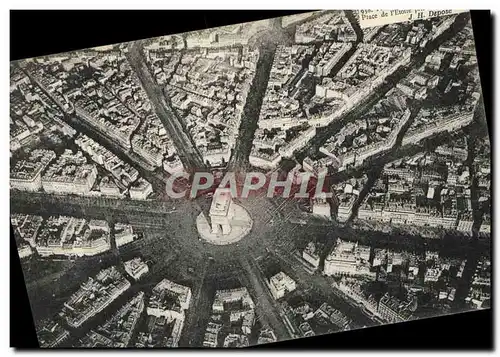 Ansichtskarte AK Paris Panorama de la place de l&#39Etoile pris en ballon