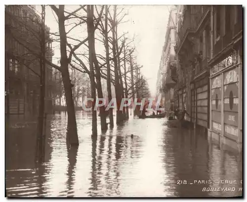 Cartes postales Paris Crue de la Seine Boulevard Haussmann