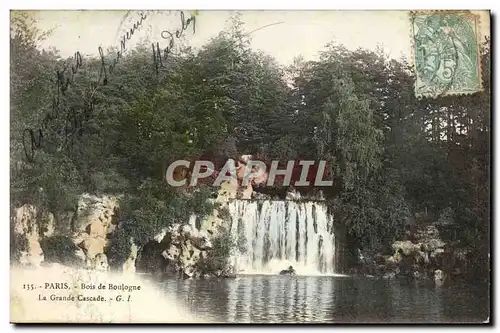 Ansichtskarte AK Paris Bois De Boulogne La Grande Cascade