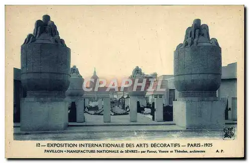 Ansichtskarte AK Exposition Internationale Des Arts Decoratifs Paris Pavillon Manufacture Nationale De Sevres