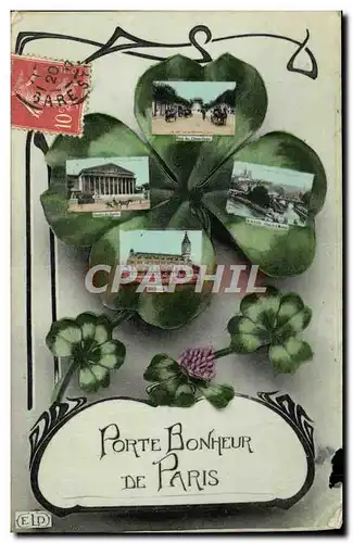 Cartes postales Porte Bonheur De Paris Trefle