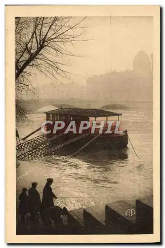 Ansichtskarte AK Paris Vue De La Seine Pendant La Crue peche Pecheur