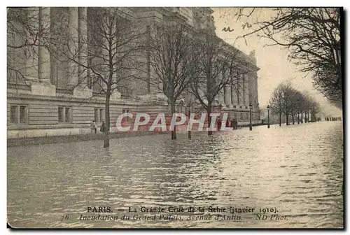 Ansichtskarte AK Paris La Grande Crue De La Seine Inondation du Grand palais Avenue d&#39Antin