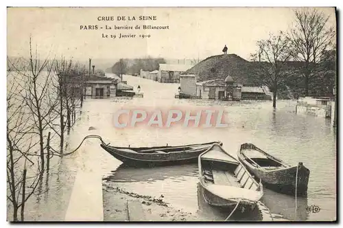 Ansichtskarte AK Crue De La Seine Paris La Barriere De Billancourt