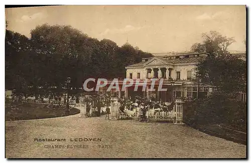 Cartes postales Restaurant Ledoyen Champs Elysees Paris