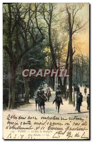 Cartes postales Paris Le Bois De Boulogne Aux Acacias Chevaux