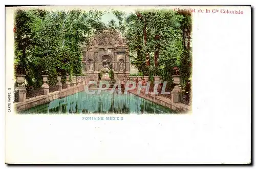 Ansichtskarte AK Paris Fontaine medicis Chocolat de la Cie coloniale