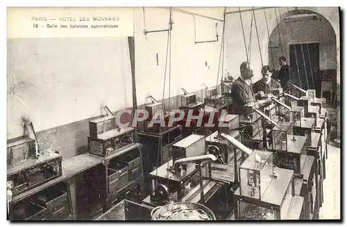 Cartes postales Paris Hotel Des Monnaies Salle des balances automatiques
