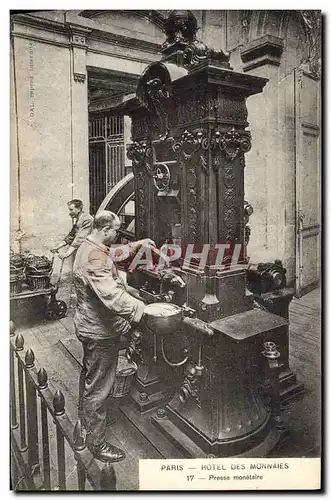 Cartes postales Paris Hotel Des Monnaies Presse Monetaire