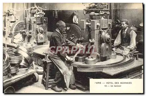 Cartes postales Paris Hotel Des Monnaies Un laminoir