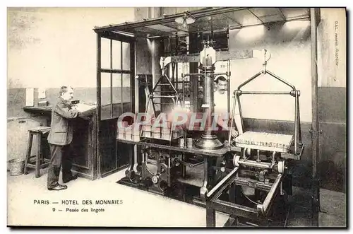 Cartes postales Paris Hotel Des Monnaies Pesee des Lingots