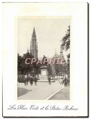 Cartes postales Anvers La Place Verte Et La Statue Relens