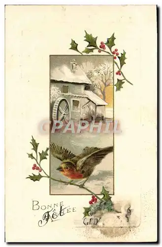 Cartes postales Fantaisie Bonne fete oiseau