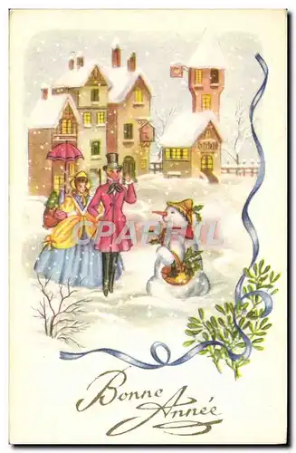 Cartes postales Fantaisie Bonhomme de neige