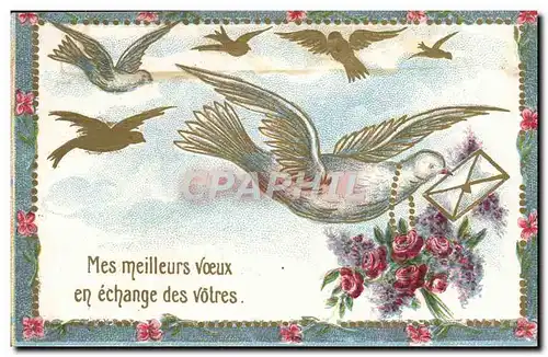 Cartes postales Fantaisie Colombe