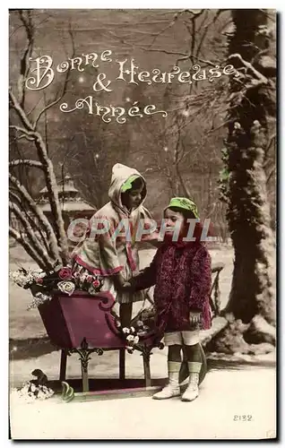 Cartes postales Fantaisie Enfants Luge